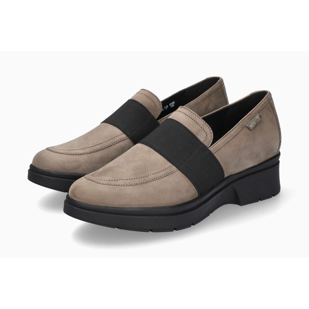 Mephisto Debby Loafers‎ Size 10 Walnut Brown Nubuck Leather Comfort Wedge Shoes